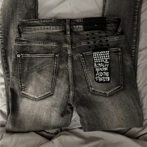 Ksubi Faded Black Distressed Skinny Jeans